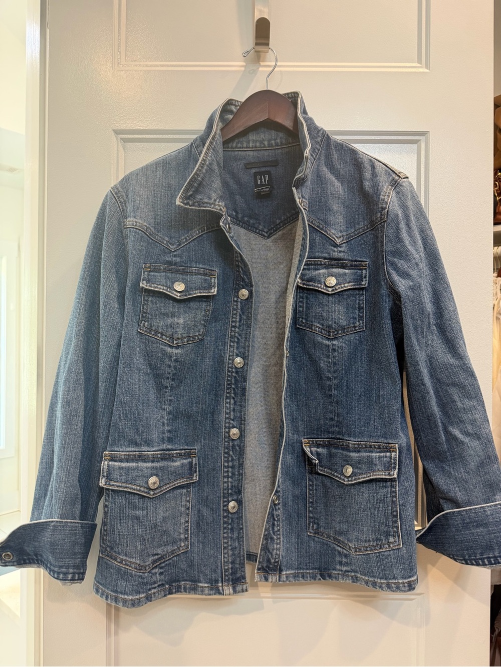 GAP Light Blue Denim Jacket with Western Seams